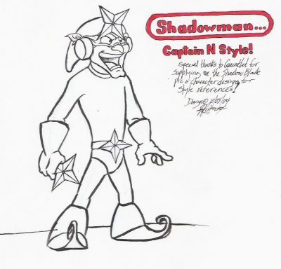 Quickman - Captain N Shadow BW
Cap N Shadowman final by Quickman. Truly frightening.
Keywords: Shadow;CutChanGal