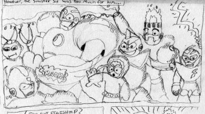 Sinister Six Cell
An old Comicbook sketch
Keywords: Ice;Fire;Guts;Cut;Elec;Bomb;Mega_man
