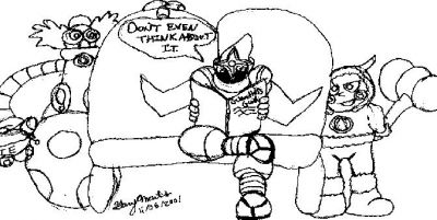 Viral Infection Pranks
A sketch of Coloredman and Iceman pranking good ole' Gauntlet
Keywords: Shadow;Ice;Colored