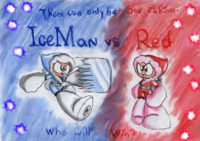 Iceman vs Red
A Iceman vs Red poster drawn by Fushidane.
Keywords: Ice;Red