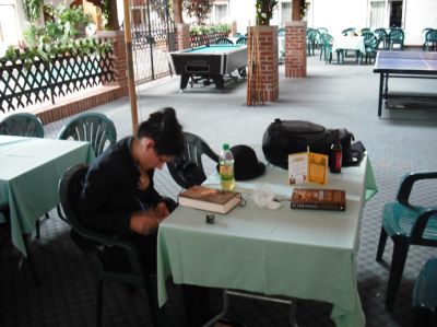 Waiting and Drawing
The courtyard by the pool on the last day while we wait for our ride to get back.
Keywords: gathering09