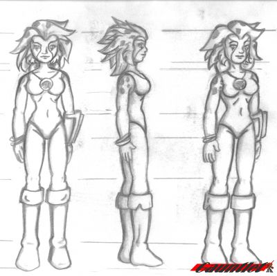 Thundercats - Cheetara
Trying a new, more realistic style. Been quite a while since I did ANY non-anime stuff, so I did a turnaround to relearn proportions. And why not draw Cheetara for this little project?
