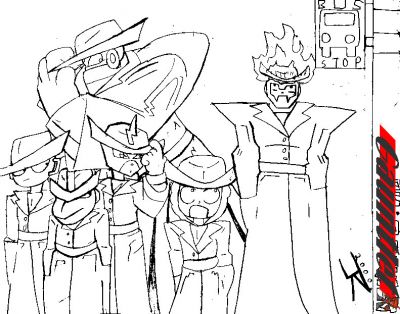 The Sinister Six Incognito
Keywords: Ice;Guts;Bomb;Fire;Elec;Cut;s6_guest_art