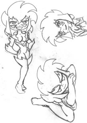 Electra doodles
The evil demoness that I made up in a few sexy poses.
