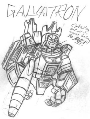 Galvatron
And yet another attempt. I did this one right after I got the actual toy. Think I nailed drawing toy Galvatron.
