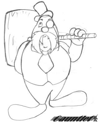 Lord Walrus
Request from beowolf of his character. It reminded me of the Walrus from Alice in Wonderland so I copied much of that design.

Lord Walrus copyright beowolf 
