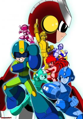 Megaman Xover colour saturation
My Megaman Xover drawing with the same colours as the official picture it was based on.  I like how it looks with full colour more.
Keywords: Mega_man;Roll;Quint