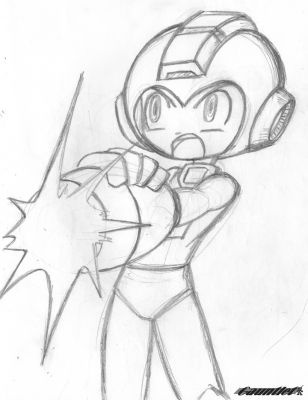 Megaman blasting
A couple of years ago Ariga (of the Megamix) came to FanExpo. There was a line and waiting and I drew this. Ariga-ish MM shooting.

I had many things signed that year. Plus I asked how Bass looked like without his helmet on. Good times good times.
Keywords: Mega_man