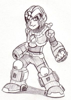 Mega for all Seasons
Well, I had to do a picture of Megaman sooner or later, and here it is. He's overly complicated, mixes some elements from the various incarnations, and looks ready to get down to business. Just my style, apparently.

Or is it...?
