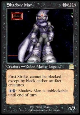 Jonathan Sylvester - ShadowMan
Magic Card - Sparkman by Magnetman (Jonathan Sylvester)
Keywords: Shadow