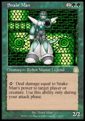 Jonathan Sylvester - SnakeMan
Magic Card - Sparkman by Magnetman (Jonathan Sylvester)
Keywords: Snake