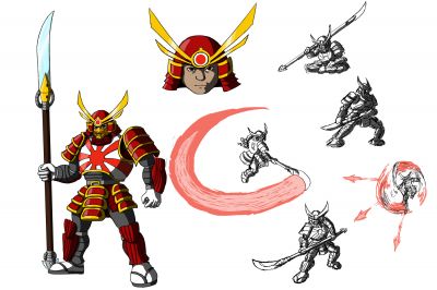 World's Strongest - Yamatoman
Yamato's redesign doubles down on the samurai aspects and trades his spear for a naginata. It can also take the form of a short sword for arbitrary reasons.
Keywords: mm6