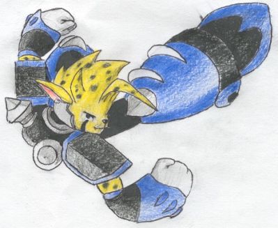 Jolt Jaguar
Jolt Jaguar and his design are SaiyanXtreme's creations, but they were great creations that I enjoyed tributing. (from VoV)
