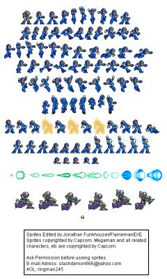 Floofie - SoldierX Sheet
"Well this was a sprite sheet I was working on to look like the robots on ride armors in MMX2. I scrapped it after awhile."
Keywords: AXE