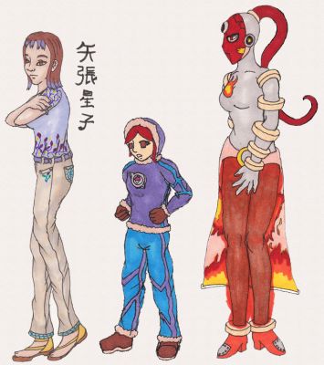 Hoshi Aisu Fureimu
Concept and height-comparison art for Crys' characters
Keywords: AXE;Flamechick;Ice_Chan;Hoshiko