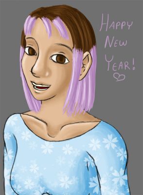 Happy Hoshiko New Year
Drawn in January 2011...posted here in March.
Meanwhile, Hoshiko stopped dyeing her hair
Keywords: AXE;Hoshiko