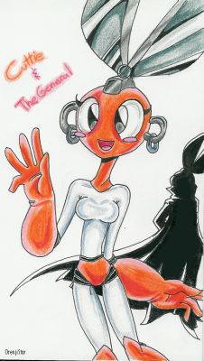 Cuttie and General CutMan
A picture I loved drawing, Cuttie and General CutMan (Helps that Cut is one of my fave Robot Masters). Drawn in pen and colored pencil.

Keywords: Cut