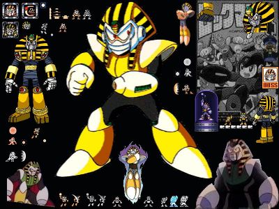 Pharaohman - Robotic king of Egypt! 600X800
One of my favorite Robot masters. Made from as many images of his as I could find. He was done best in the American TV series I think. This one was one of the hardest to make because of the sheer scarcity of images. Ended up relying on sprites for filler.
Keywords: Pharaoh
