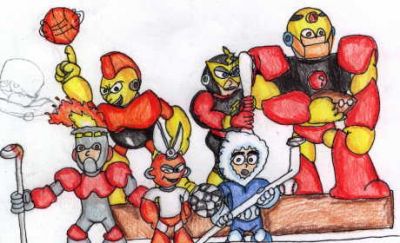 Xtreme Sports
A colored pic of the Sinister Six playing various sports
Keywords: Ice;Cut;Guts;Bomb;Fire;Elec
