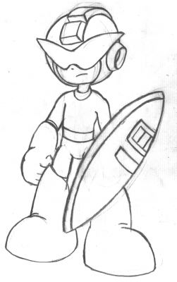 Protoman
From Nintendo Power! A quick pencil sketch of the design.
Keywords: Proto