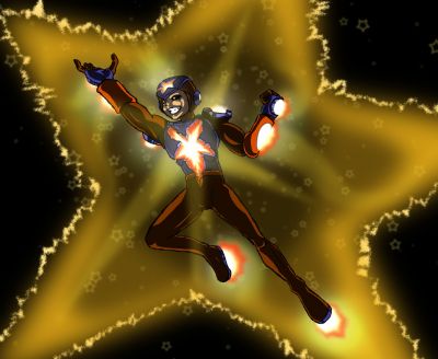 Ascendant Androids Starman
This one wasn't too bad, though I stressed out about the shading for a bit in the middle. I tried using a method I don't usually use and learned some Photoshop stuff I had managed to ignore until now. I'm gradually leveling up at this game.
Keywords: Star