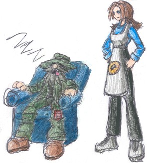 Hobo and Stake
Ms.Stake and the hilarious, lazy, inappropriate hobo since revealed to be the sinister main villain of the series.
Keywords: AXE