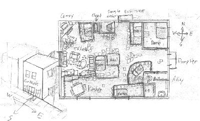 NG HQ
Concept layout for the messy loft above the donut shop where the Net Guardians lived.
Keywords: AXE